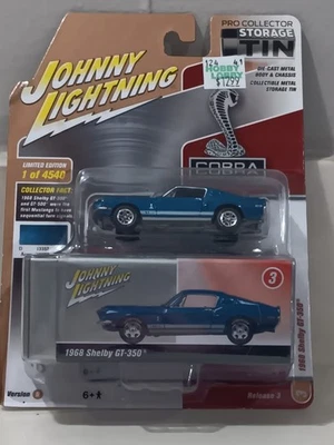 PRO COLLECTOR Johnny Lighting Cobra Shelby GT-350 W/ STORAGE TIN - Image 1 of 2