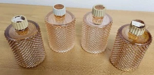 Vintage Set Of 4 Pink Hobnail Votive Candle Holders - Picture 1 of 2