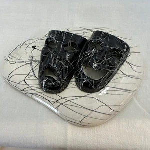 Mid Century 1950s Marcia Of California Plato Teatral SOLO TAPA Caja Baratija - Imagen 1 de 13