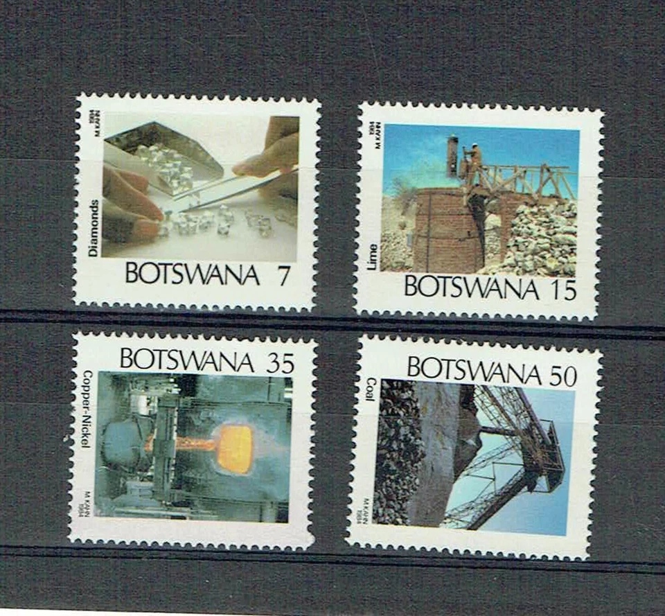 Botswana 1984 Mining Industry set unmounted mint - image 1 of 1