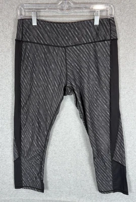 Leggings Kyodan para mujer grandes negros grises recortados capris a rayas ropa deportiva gimnasio Foto 1 de 4