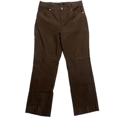 Simon Chang 牛仔裤女式 10 棕色靴型口袋标志弹力 — 第 1/4 张图片