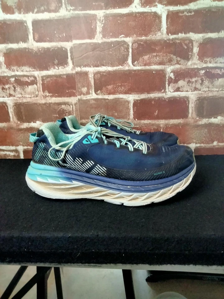 Hoka Bondi 5 Shoes Womens Size 9 D Wide Blue Running Athelitc     - Image 1 of 4