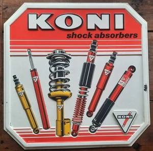 Ancienne facade plastique thermoformé AMORTISSEURS KONI sport auto 70x70cm - Picture 1 of 4