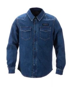 YAMAHA Mens Denim Riding Shirt FASTER SONS Large SALE - Picture 1 of 6