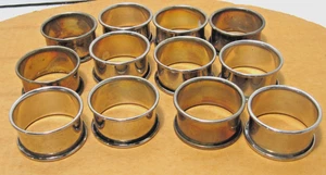 Vintage LOT of Twelve SILVERPLATE NAPKIN RINGS - Picture 1 of 4