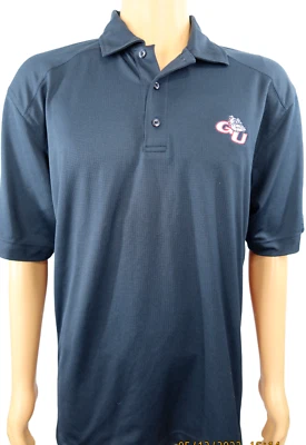 Cutter & Buck Gonzaga University Bulldogs Blue Polo Shirt Sz L NCAA - Image 1 of 4