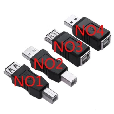 USB 2.0 A to USB Male Female Type B Print Converter Adapter Cable Plug Connector - Image 1 of 4