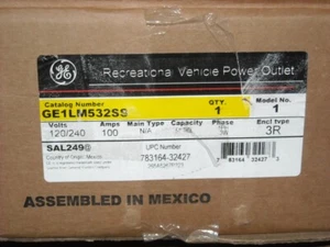 Panel de toma de corriente para vehículo recreativo GE GE1LM532SS con base medidora - Imagen 1 de 4