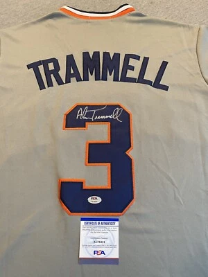 DETROIT TIGERS ALAN TRAMMELL SIGNED #3 COOPERSTOWN COLLECTION JERSEY PSA AL75331 - Image 1 of 4