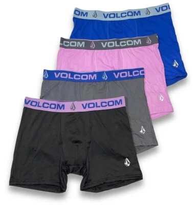 New Men's XL 40-42 VOLCOM Performance Stretch Comfort Fit Boxer Briefs 4 Pack - Image 1 of 4