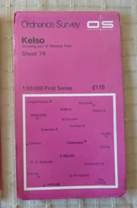 Ordnance Survey Paper Map Kelso Sheet 74 Swinton Paxton Morebattle Earlstone - Imagen 1 de 1