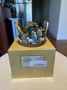 Avalon Gallery Weihnachten 3,5" Krippe Advent Kerzenhalter in Box Neu - Bild 1 von 8