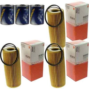 3x Original MAHLE / KNECHT Ölfilter OX 381D + 3x SCT Motor Flush Motorspülung - Bild 1 von 6