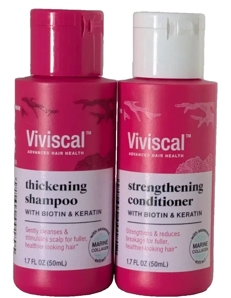 2pc VIVISCAL THICKENING SHAMPOO & STRENGTHENING CONDITIONER 1.7oz / 50ml ea. NEW - Image 1 of 1