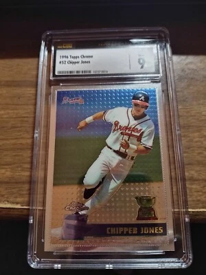 Chipper Jones Topps Chrome #52 Graded 9 mint Great Card - Image 1 of 2