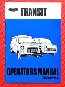 Ford Transit 1977 manual de operador original ¡como nuevo! Gasolina y diésel - Imagen 1 de 10