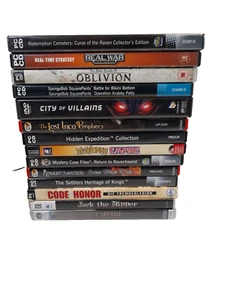 14 Mixed PC Games Bundle Various Themes Good Condition - Picture 1 of 13