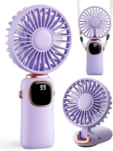 Portable hand-held fan, battery-powered multifunctional personal travel fan - Picture 1 of 6