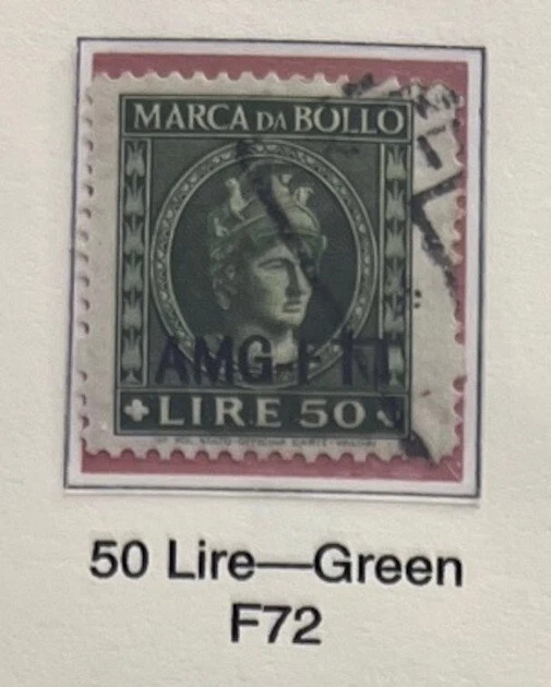 Trieste AMG-FTT Fiscal Revenue Marca Da Bollo 50L used Bush F72 - Image 1 of 1