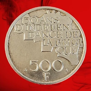 BELGIEN 500 FRANCS 1980 SILVER COIN - Picture 1 of 2