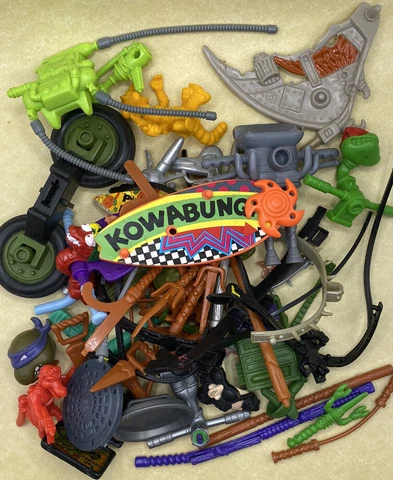 Vintage TMNT Teenage Mutant Ninja Turtles ACCESSORIES WEAPONS PARTS - You Choose Cover