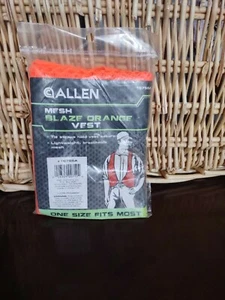 Allen Mesh Blaze Orange Vest One Size Fits Most - Picture 1 of 4