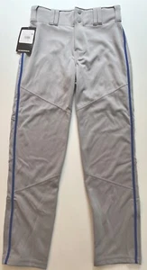Alleson Athletic Youth Medium Baseball Pant GREY | BLUE NWT - Picture 1 of 6