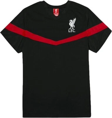 Официальная футболка футбольного клуба Ливерпуль - черная/красная полоса - YS, YM, YL, YXL - новая - Изображение 1 из 2