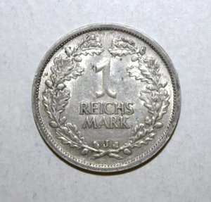 S2 - Germany 1 Mark 1925-J Extremely Fine + Silver Coin - Weimar Republic - Picture 1 of 2