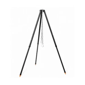 Camping Tripod for Cooking Five-Section Adjustable Campfire Tripod with Adjus... - Picture 1 of 7