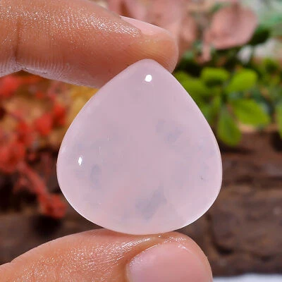 Cabujón de cuarzo rosa corazón natural de 40 quilates piedras preciosas sueltas fabricación colgante 26X24X7 mm Foto 1 de 4