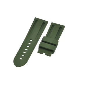 Correa de reloj de goma verde 24x22 mm para sumergible Panerai Luminor Marina - Imagen 1 de 6
