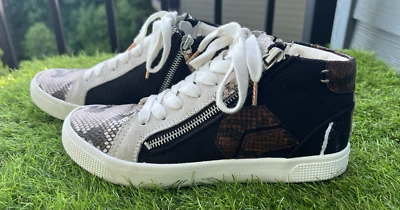 Zapatillas Dolce Vita Nea Estampado Serpiente Mujer Talla 6 Neutras Con Cordones Foto 1 de 4