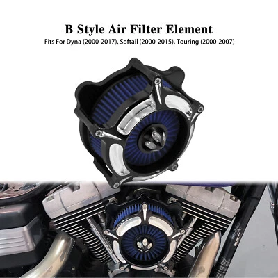 Spike Air Cleaner Filter Blue Intake For Harley Touring Electra Road Glide 00-07 - Image 1 of 4