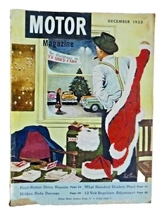 mOTOR MAGAZINE CHRISTMAS DEC 1955 GREASE MONKEY ADS CARS VINTAGE ISSUE neocurio - Picture 1 of 10