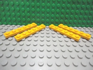 Lego 4 Bright Light Orange 1x6 base plate NEW - Picture 1 of 1