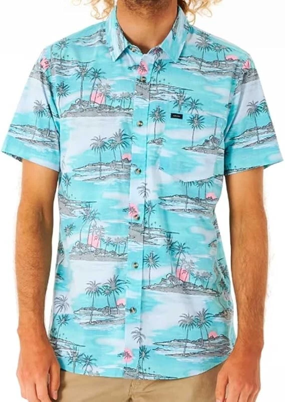 RIP CURL DREAMERS S/S Men's Button Shirt - Blue - Size XL - NWT LAST ONE LEFT - Image 1 of 1
