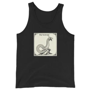 Lindorm Medieval Woodcut Unisex Tank Top Lindwurm Lindwyrm Wyvern - Picture 1 of 15