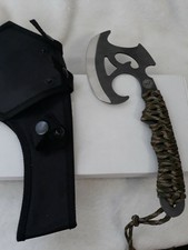 New Se Stainless 10.5" Hunting Tactical Survival Axe - Black & Green Camo Handle