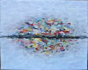 THE OTHER ONE abstract NEW new original 8x10 canvas oil painting signed Crowell - Picture 1 of 10