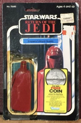 RARE Vintage 1983 Star Wars ROTJ "Emperor's Royal Guard" Figure Brand new Cover