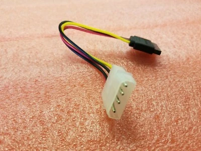 Molex 4 Pin Male Serial ATA SATA 15 Pin Female Power Adapter HDD Cable Cord - Image 1 of 3