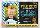 Police Birthday Party Invitation, Police Officer,  Party, Photo, Officer