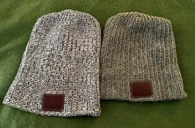 Love Your Melon Logo Beanie Winter Hats Caps Lot of 2 Gray Green Spackled USA - Image 1 of 2