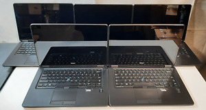 Lot of (5) Dell latitude E7450 Laptops 2.60GHz Core i7-5600U 8GB RAM No SSD (1g