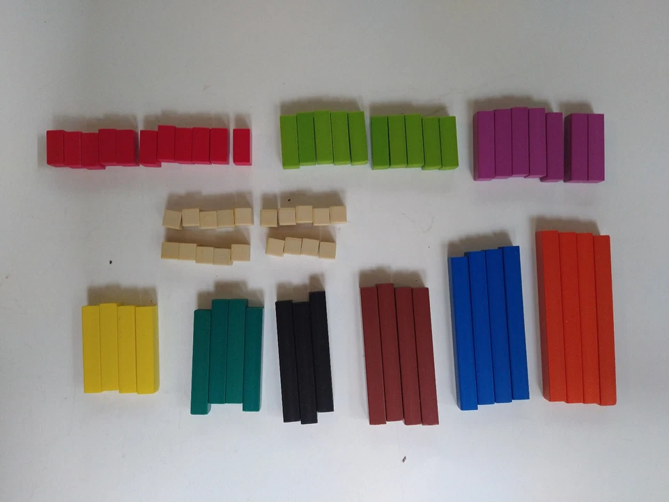 Learning Resources Cuisenaire Rods Small Group 65/Pk Wood with bag - Image 1 of 1