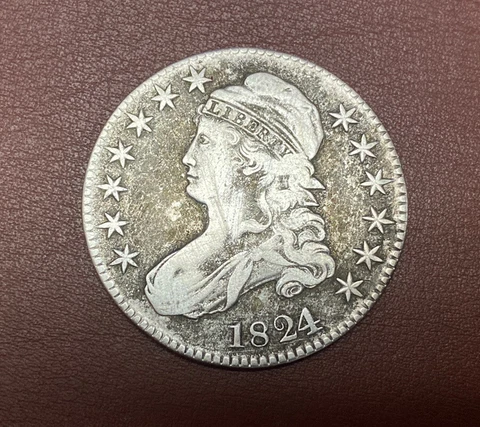 1824 U.S Silver Bust Half Dollar**** Cover
