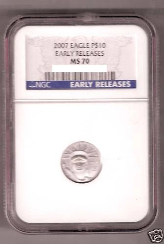 2007 NGC MS70 $10 Early-Release EAGLE PLATINUM LIBERTY  - Image 1 of 1
