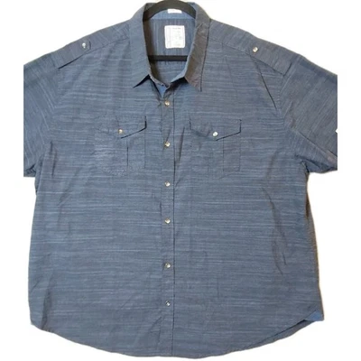 Camisa Alexander Julian Para Hombre Manga Corta Con Botones 4XL Azul Nueva Con Etiquetas Foto 1 de 4